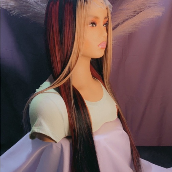 Stylish Multicolor Long Hair Wig